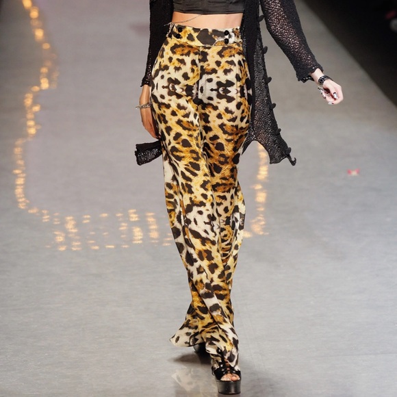 Betsey Johnson Pants - Leopard Print Silk Palazzo Pant